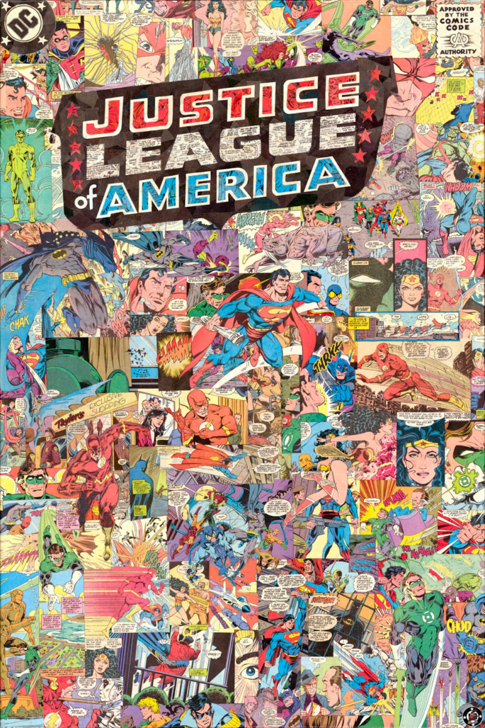 Justice League Comic Collage Etsy
