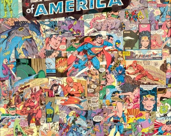 Justice League Comic Collage