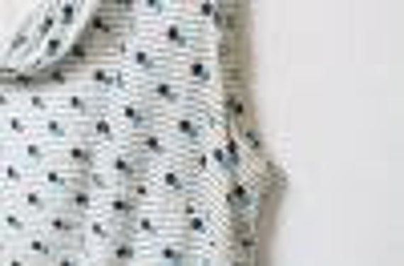 Vintage 1960s Blue Polka Dot Print Dress - image 4