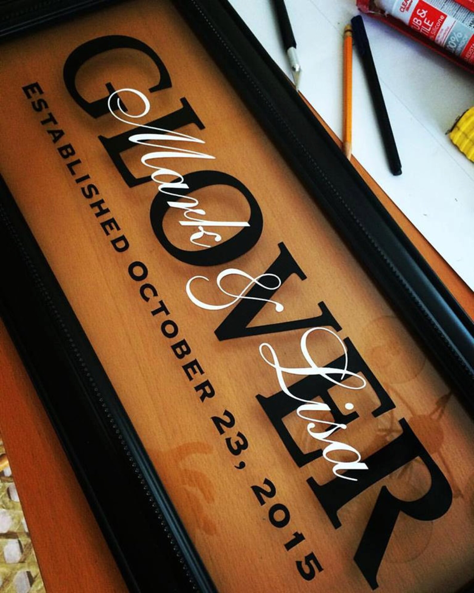 Custom Family Name Frame Perfect Wedding FREE SHIPPING Etsy Canada