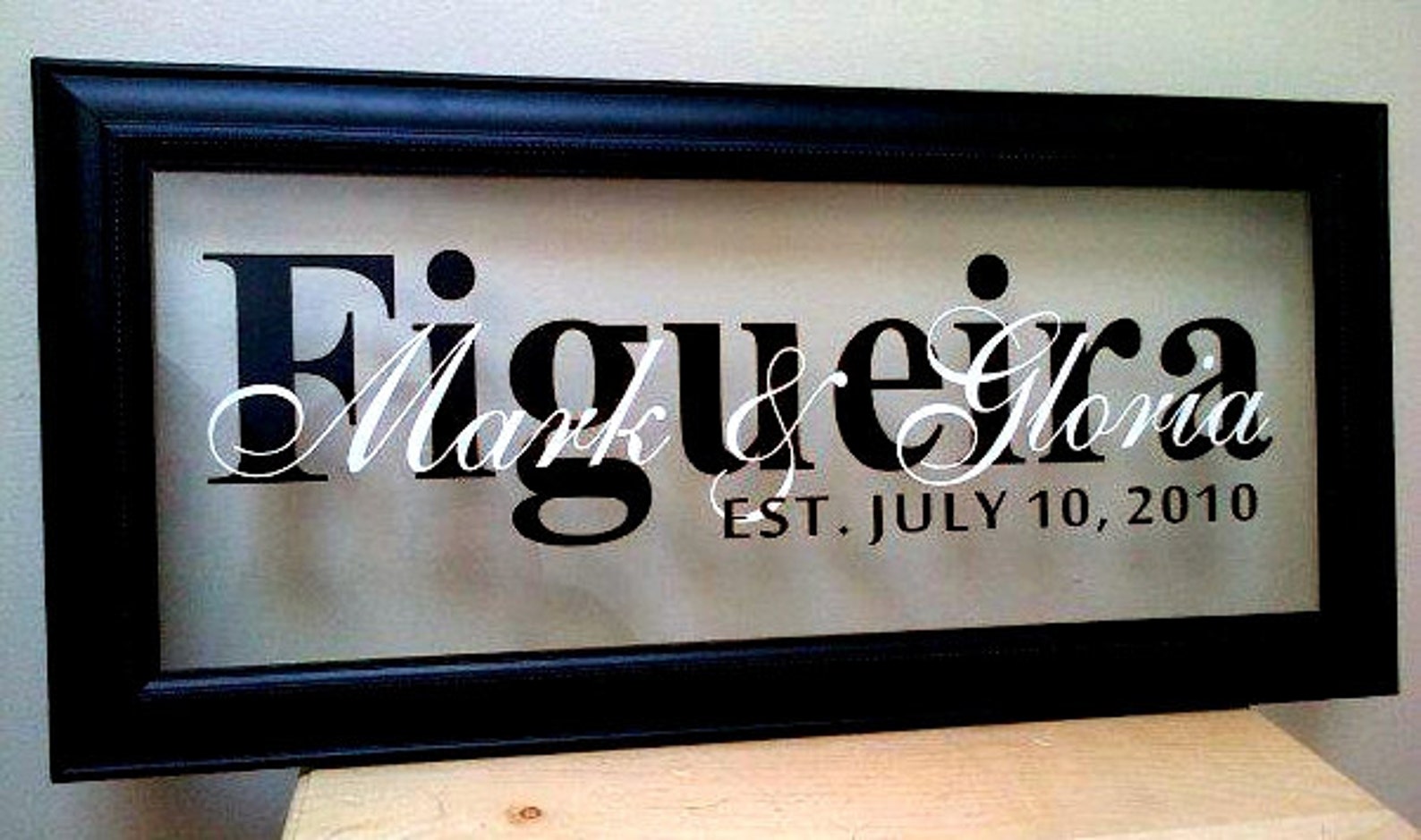 Custom Family Name Frame Perfect Wedding FREE SHIPPING Etsy Canada