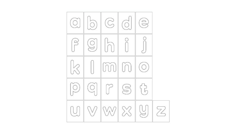 26 Alphabet Letters A-z Lower Case Printable Coloring Pages - Etsy