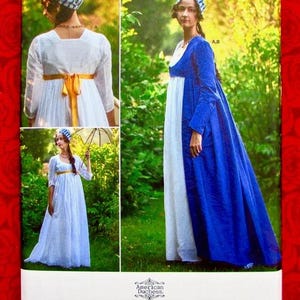 Simplicity Sewing Pattern S8941 Regency Gown & Robe Misses 6-14 UNCUT Bridgerton Jane Austen Guilded Age Costume Cosplay Dress RARE Romance