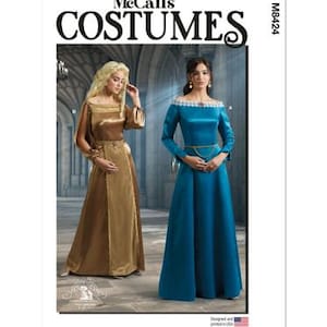 M8424 Sewing Pattern Costume Dress GOT Daenerys Targaryen Sansa Stark Sz 18-26 PLUS SIZE uncut Fantasy Renaissance Faire Cosplay