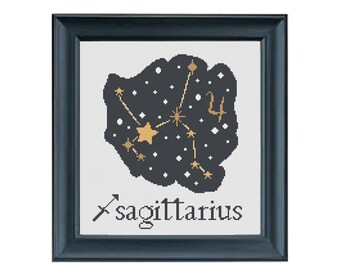 Cross stitch pattern Zodiac - Sagittarius, PDF instant download