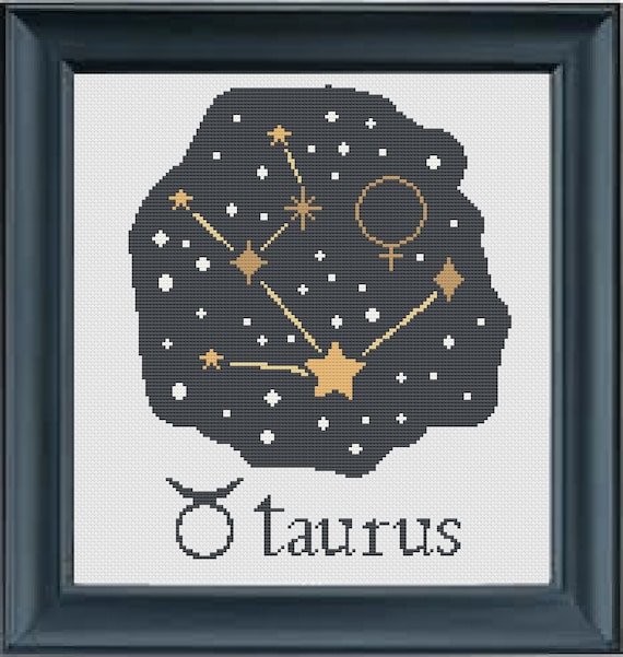 Cross stitch pattern Kawaii Zodiac Taurus instant download PDF
