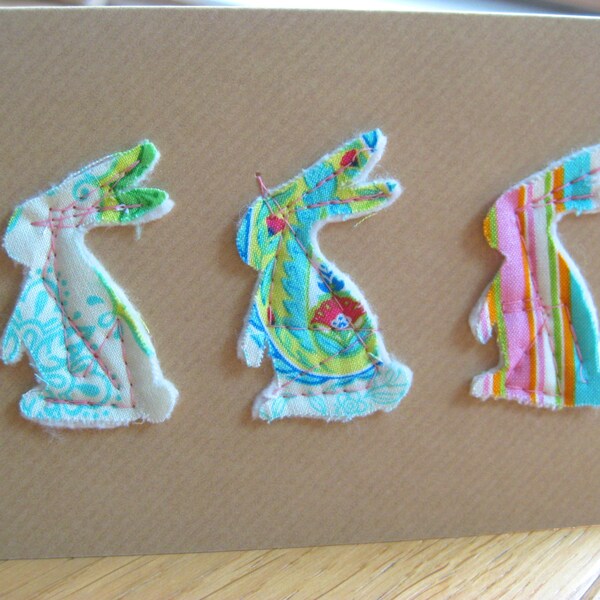 Handmade Bunny Card // Easter Card // Rabbit Card // Birthday Card // Thank  You Card