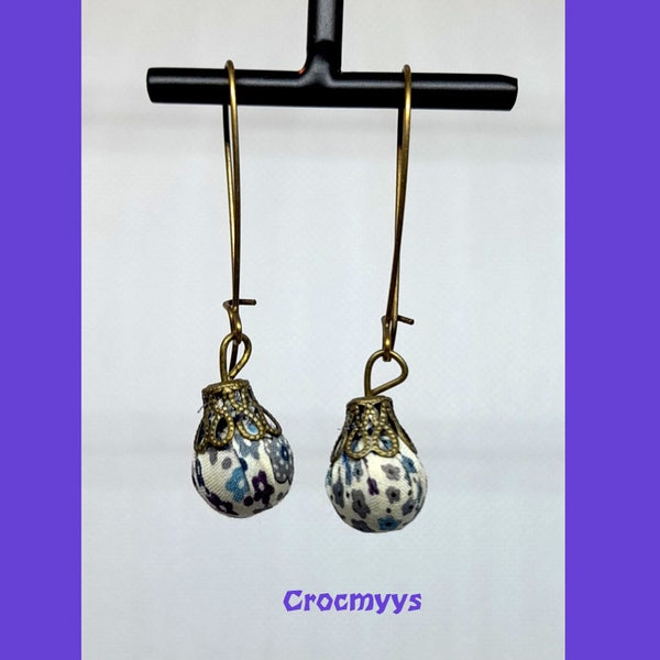 Boucles d'oreilles liberty mauvey violet