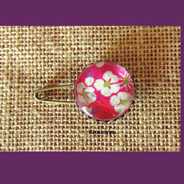 Broche liberty mitsi fuchsia