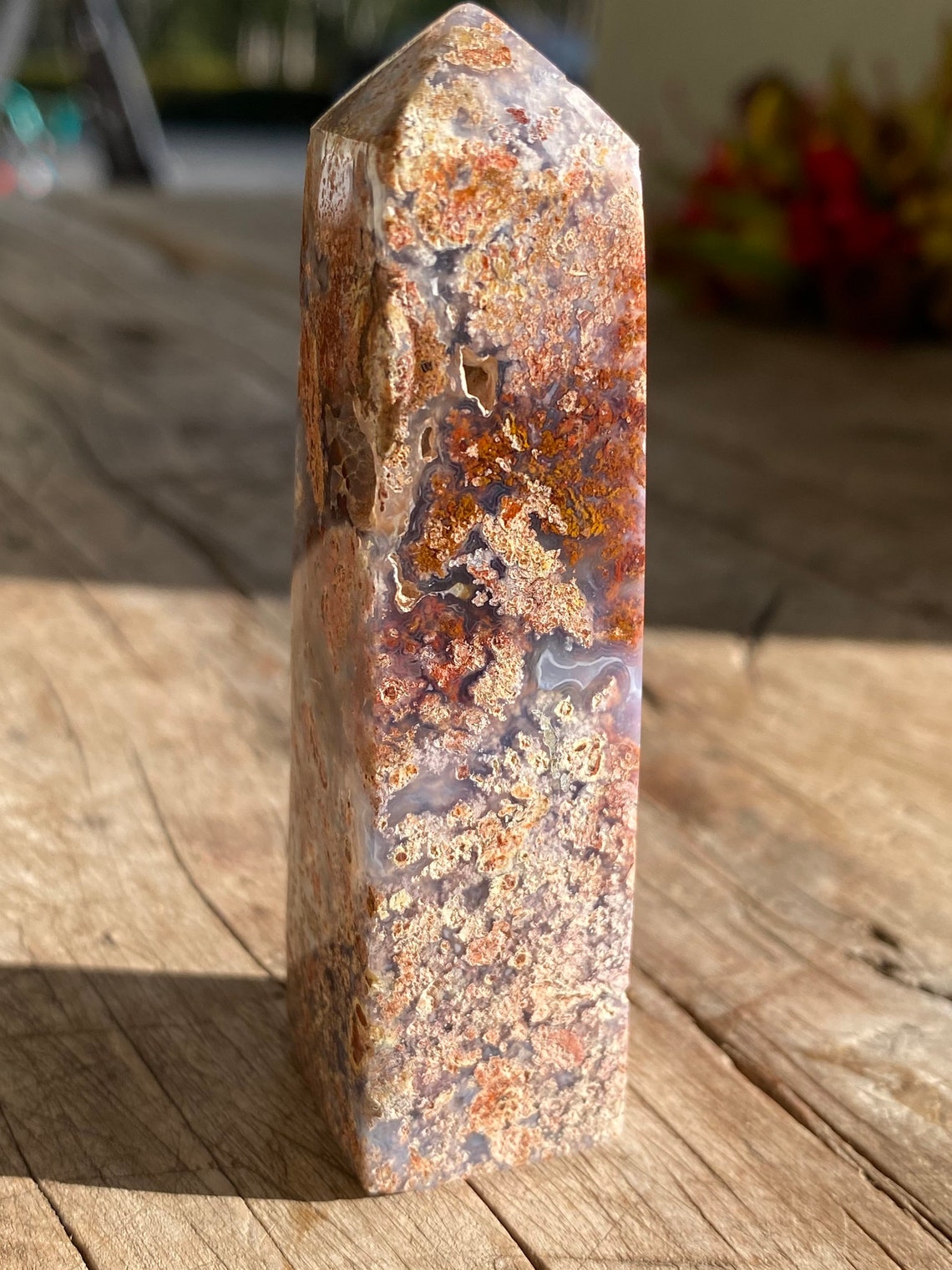 Red Moss Agate Tower Red Moss Agate Point | Etsy