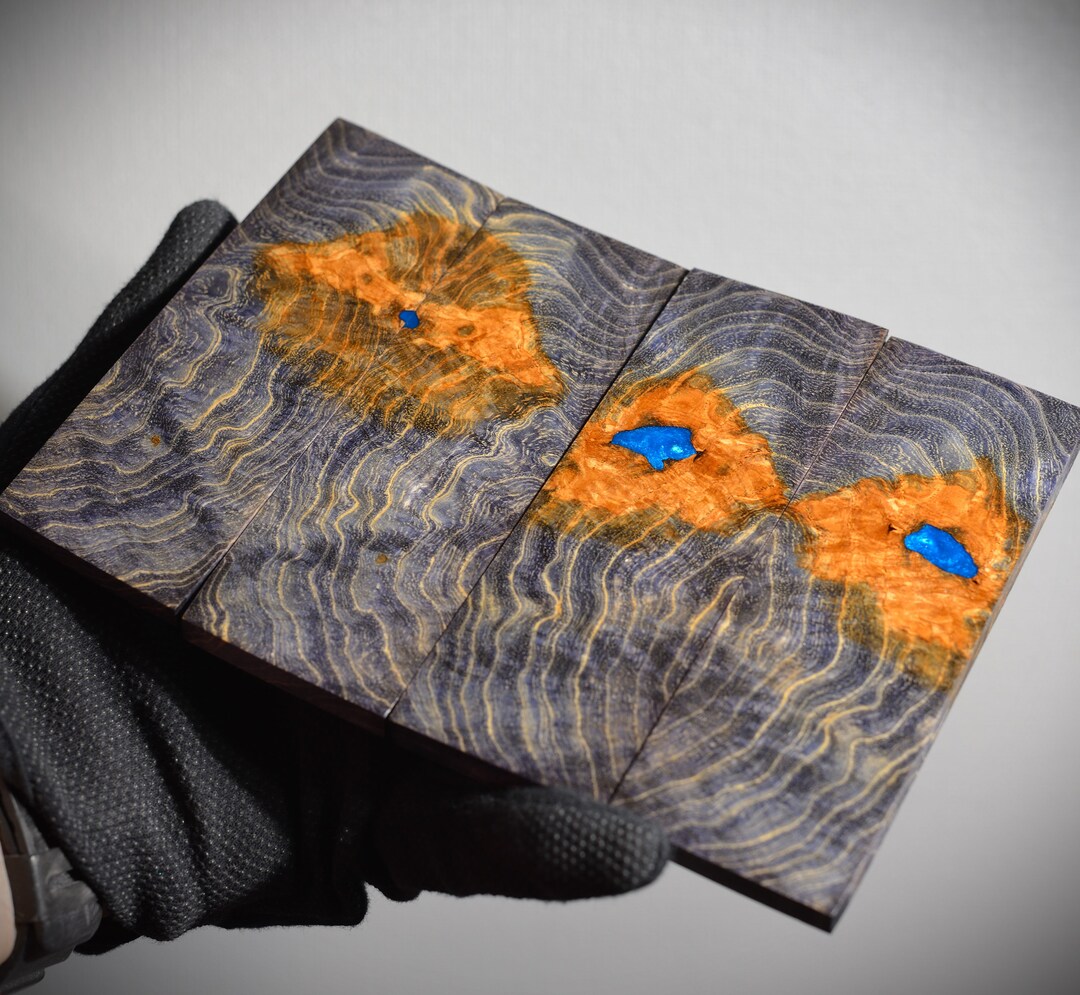 4x Scales Stabilize Wood Burl for Knife Handle Block Etsy