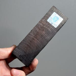 stabilized block Black bog oak wood knife scales blank burl handle
