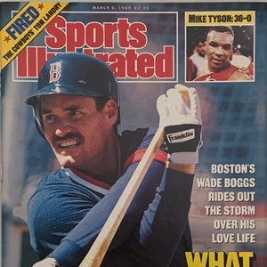 Collectible Sport Illustrated Magazine Boston Red Sox Wade Boggs March 6, 1989