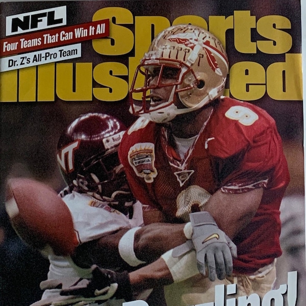 Collectible Sport Illustrated Magazine Peter Warrick -  Florida State Dazzling! January 10, 2000