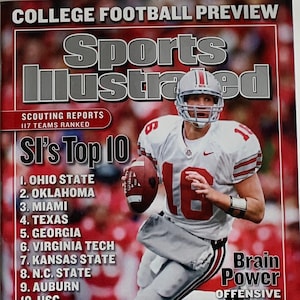 Collectible Sport Illustrated Magazine Craig Krenzel - The Ohio State Buckeyes are No. 1 August 11, 2003
