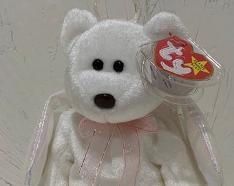 Rare 1998 Ty Beanie Baby Halo With Brown Nose and Error, Star On The Tush Tag, Circle R