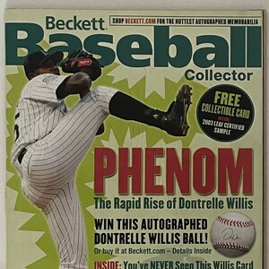Beckett Baseball Sammler Magazin Dontrelle Willis September 2003