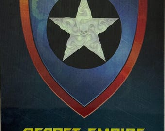 Marvel Secret Empire Lenticular Hologram Backing Board (2017) Captain America Shield Promo | 3D Marvel Collectible (55) Jr.