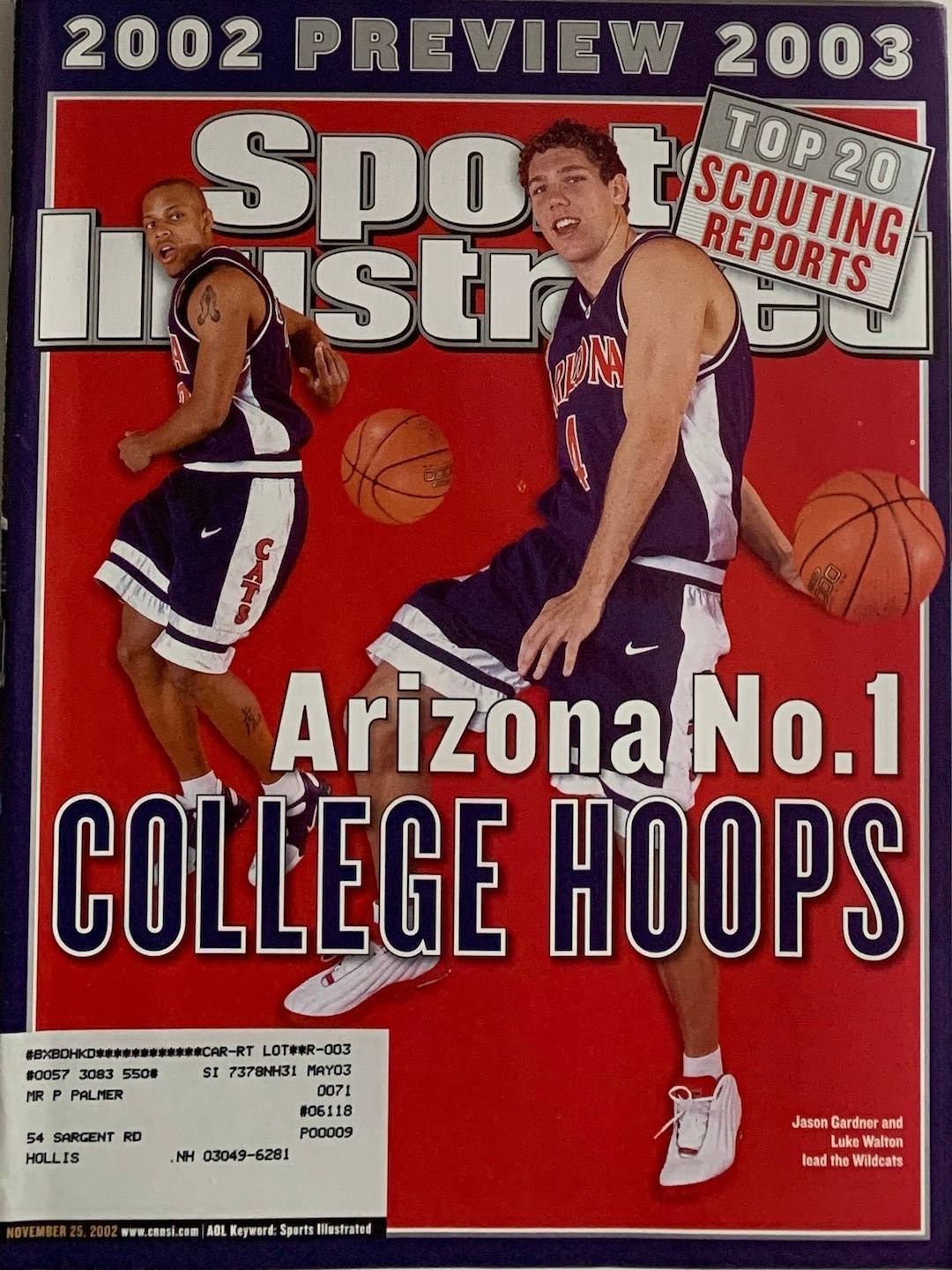 Collectible Sport Illustrated Magazine Jason Gardner & Luke Walton the