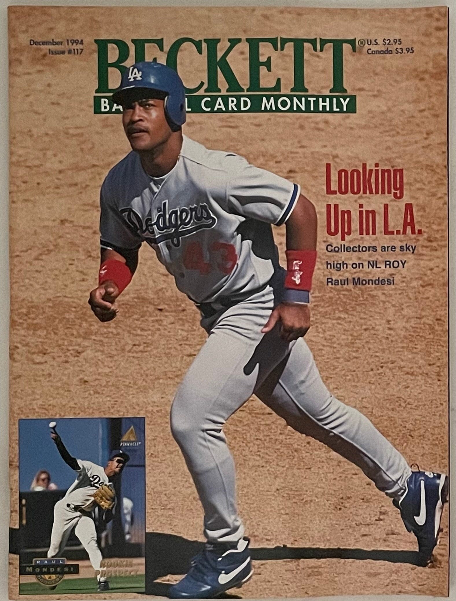 Beckett Baseball Card Monthly Los Angeles Dodgers Raul Mondesi December 1994