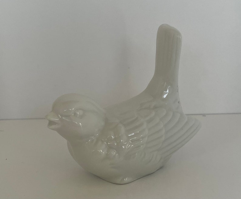 White - Bird Handcrafted Ceramic Toys (Set of 2)