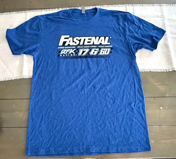 Fastenal RFK Racing 17 Chris Buescher, 6 Brad Keselowski, 60 Ryan Preece T Shirt Size Large