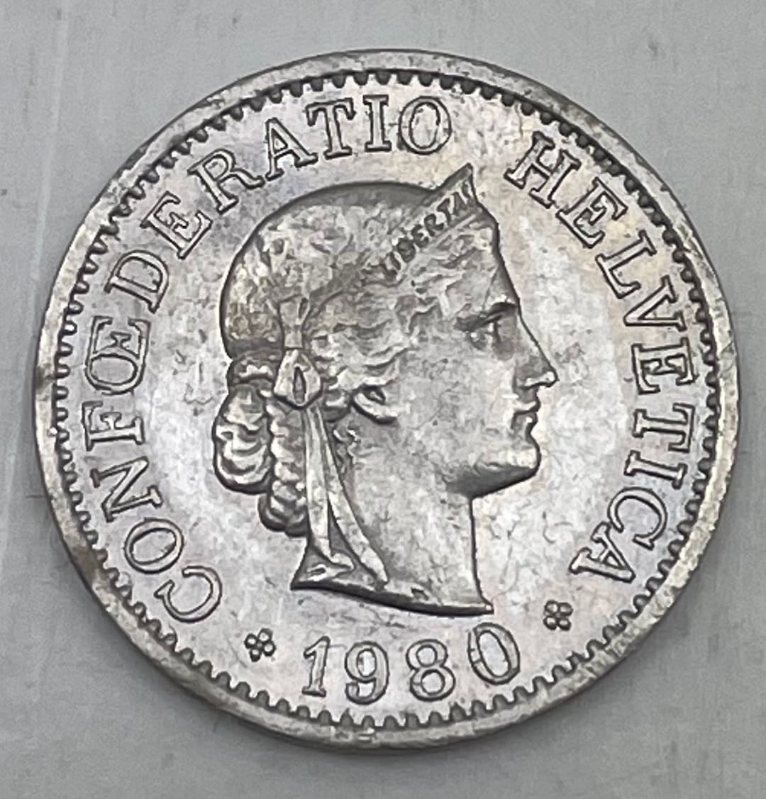 1980 Switzerland Confoederatio Helvetica 10 Rappen Coin - Etsy