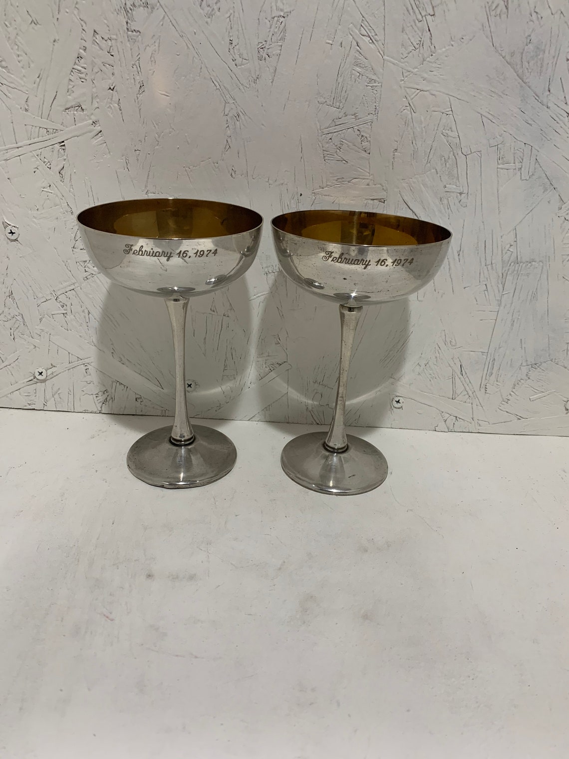 Vintage Eales 1779 Silverplate Goblet Chalice Wine Glass Etsy