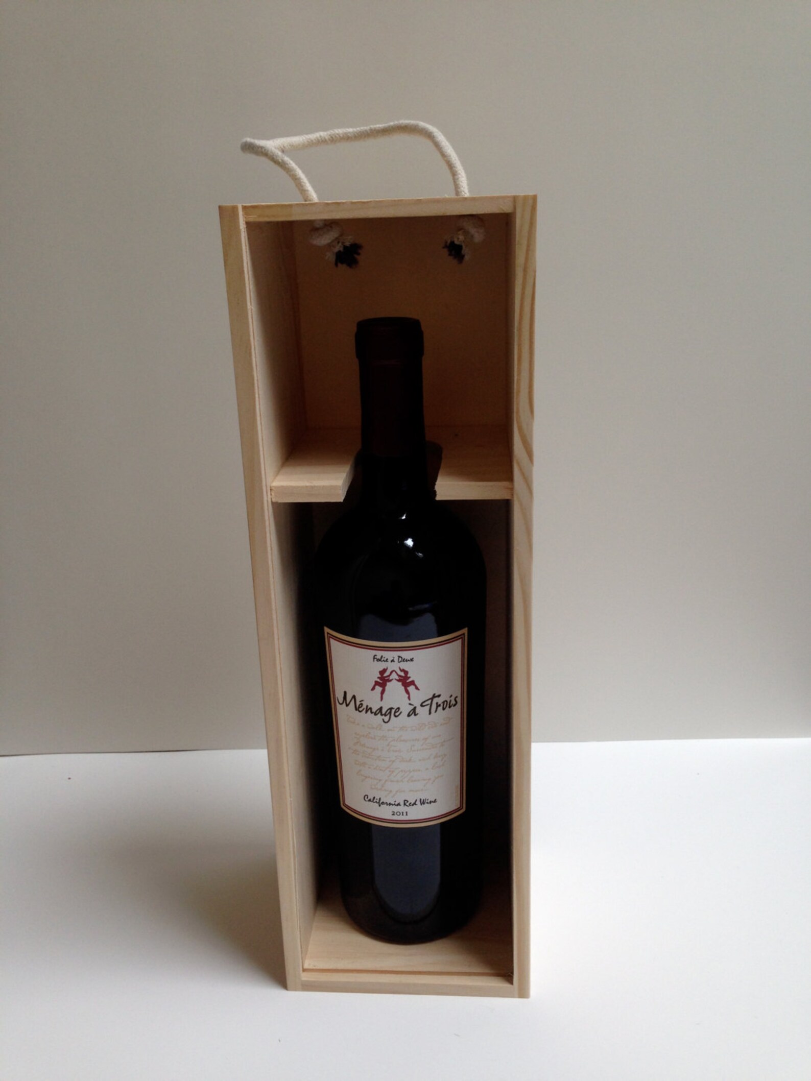 Wine Carrying Wooden Box Etsy