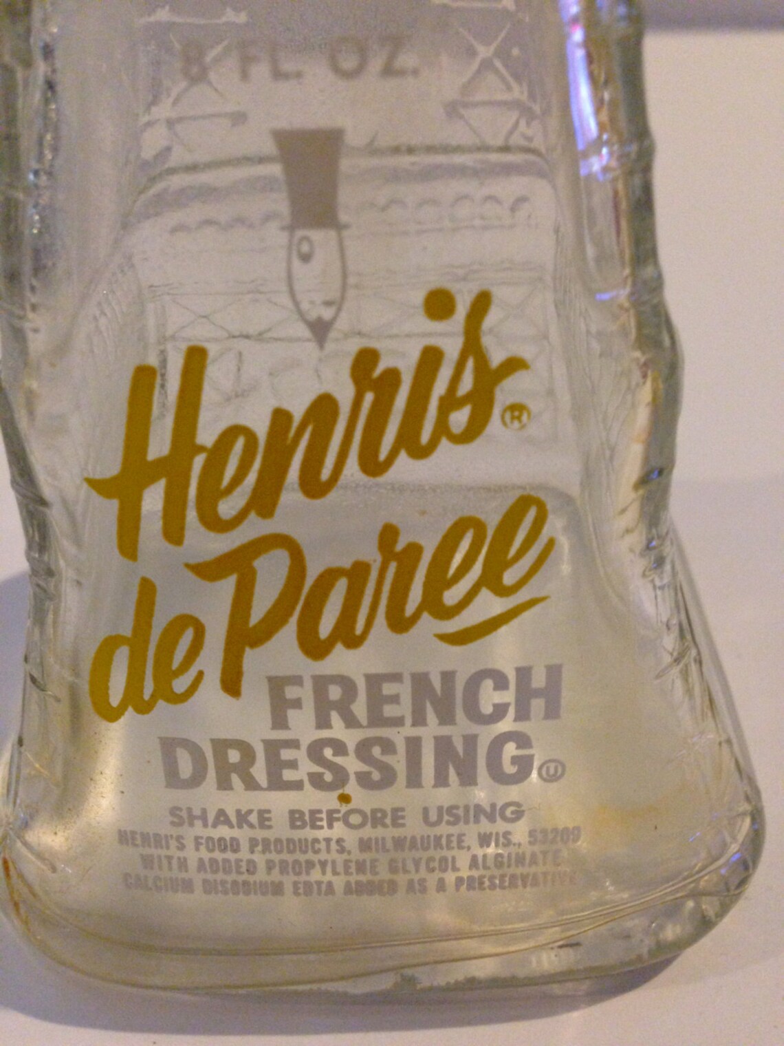 Vintage Henris De Paree French Dressing Bottle Etsy