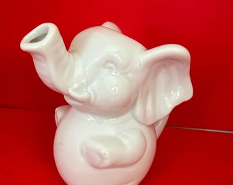 Vintage Japanese Elephant Coffee Creamer Dispenser | Mid-Century Ceramic Milk Pitcher | Cute Elephant Creamer | Retro Kitchen Decor