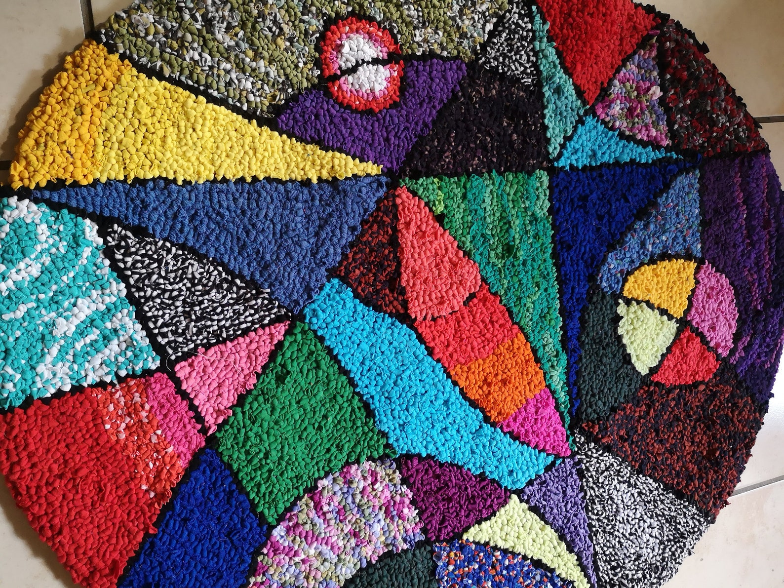 Oval Abstract Rug/ Wallhanging Etsy Israel