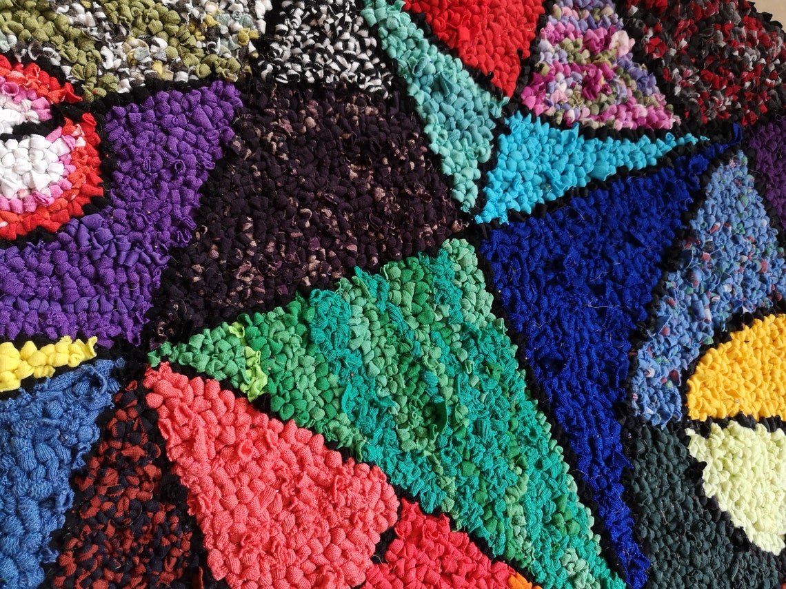 Oval Abstract Rug/ Wallhanging Etsy Israel