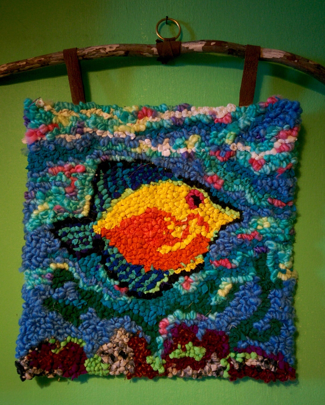 Tropical Fish Rug Wallhanging Etsy Denmark