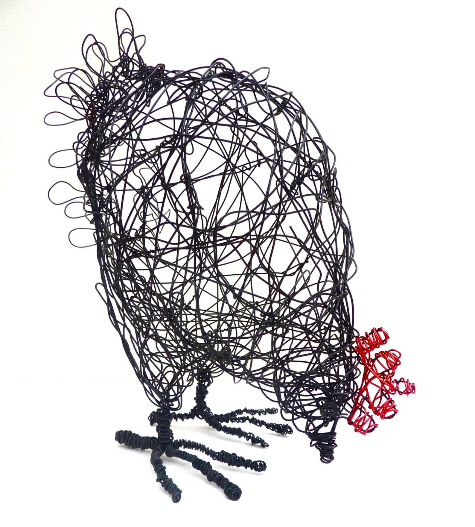Make Your Own Wire Hen Sculpture PDF Instructions Template Etsy
