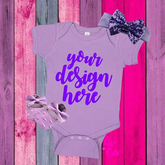 Rabbit Skins 4400 Mockup Purple Bodysuit Mockup Rabbit Skins