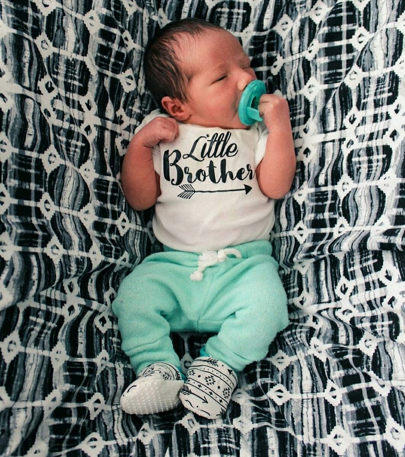 Little Brother Outfit Baby Brother Infant Newborn Boy Bodysuit Etsy