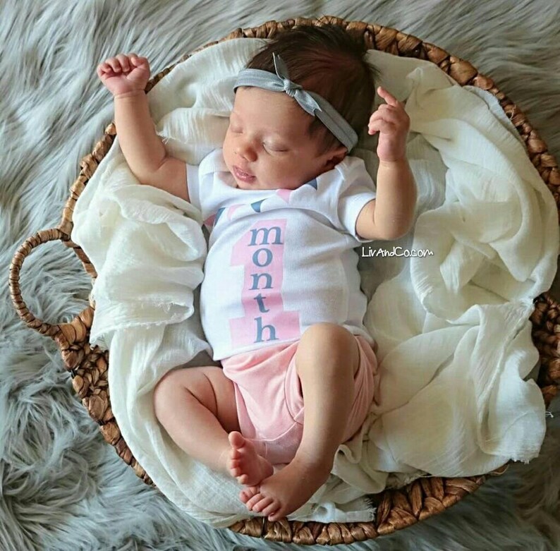 Baby Neugeborenen Mädchen 1 Monat altes monatliches Etsy