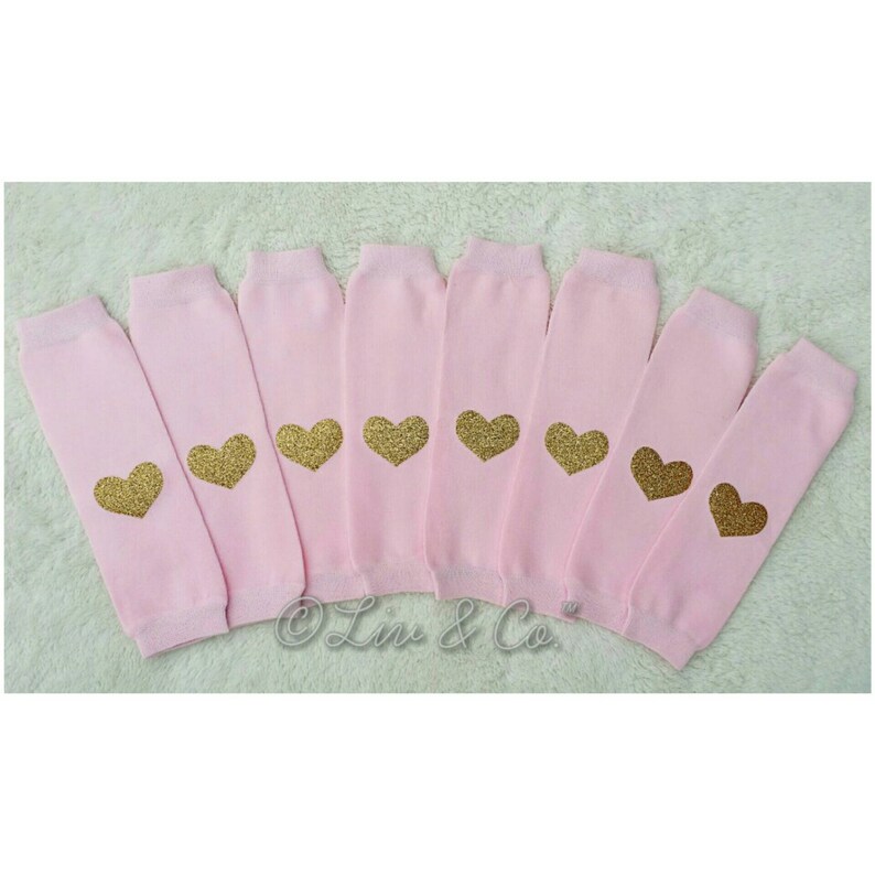 Baby Leg Warmers Girls Leg Warmers Pink and Gold Birthday Etsy