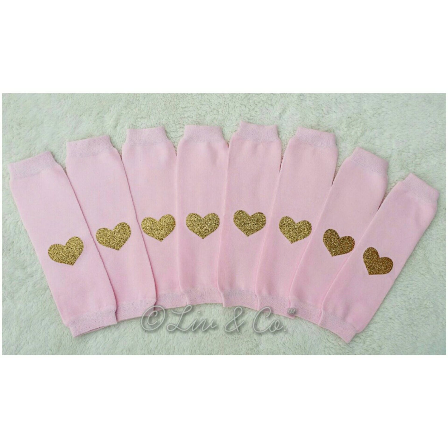 Baby Leg Warmers Girls Leg Warmers Pink and Gold Birthday Etsy