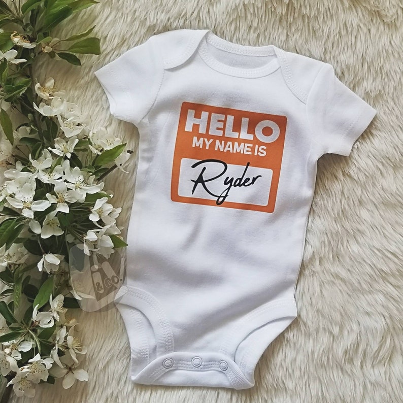 Baby Shower Gift Baby Name Announcement Newborn Hospital Etsy