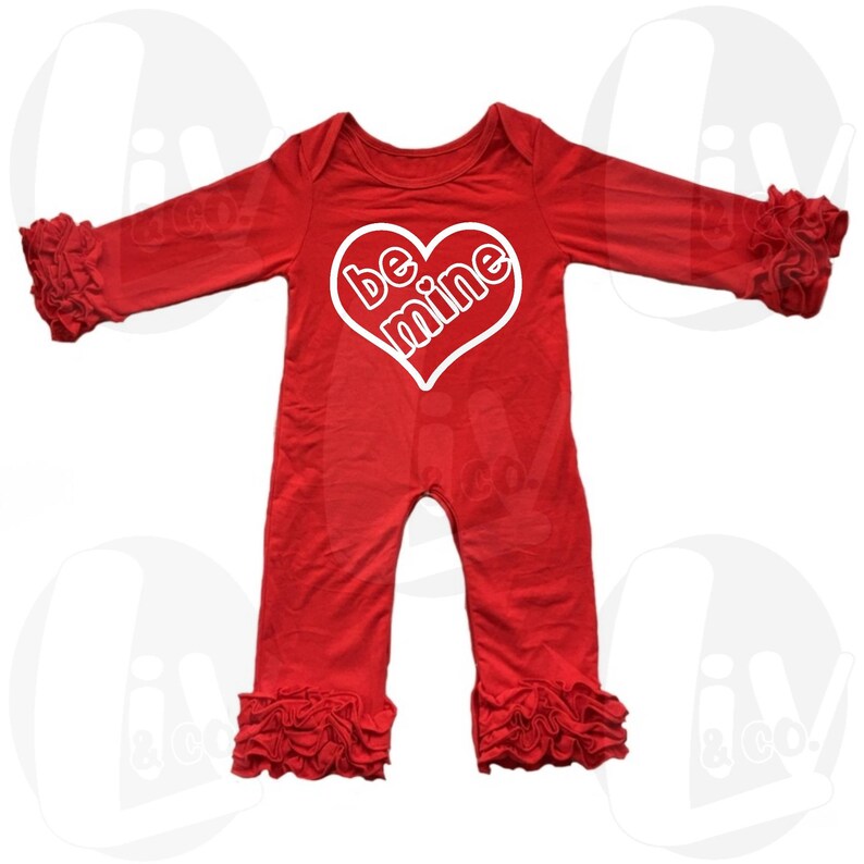 baby girl valentine's day romper