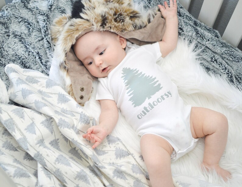 Outdoorsy Baby Blanket Baby Outfit Baby Clothes Baby Gift Etsy