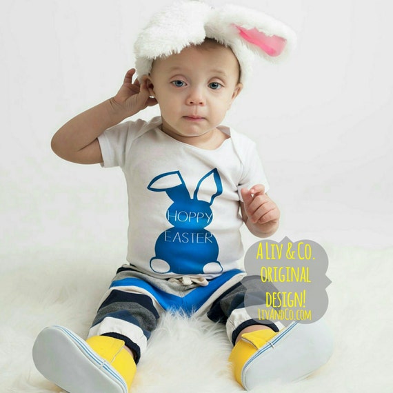 Items similar to Easter Baby Boy Outfit, Easter Bunny, Baby Boy Clothes ...