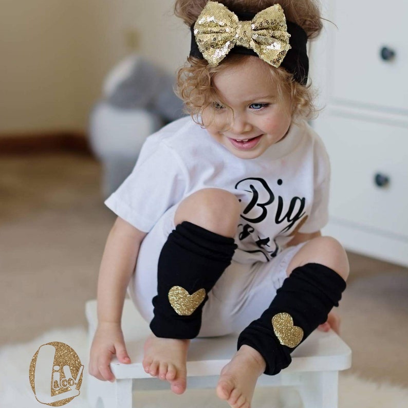 Red and Gold Glitter Heart Baby Girl Leg Warmers Girl Etsy