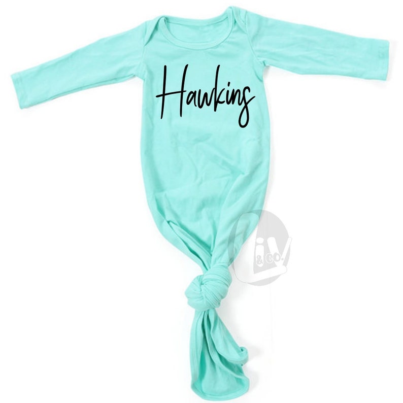 Personalized Tie Knotted Baby Gown With Name Baby Gown Girl Etsy