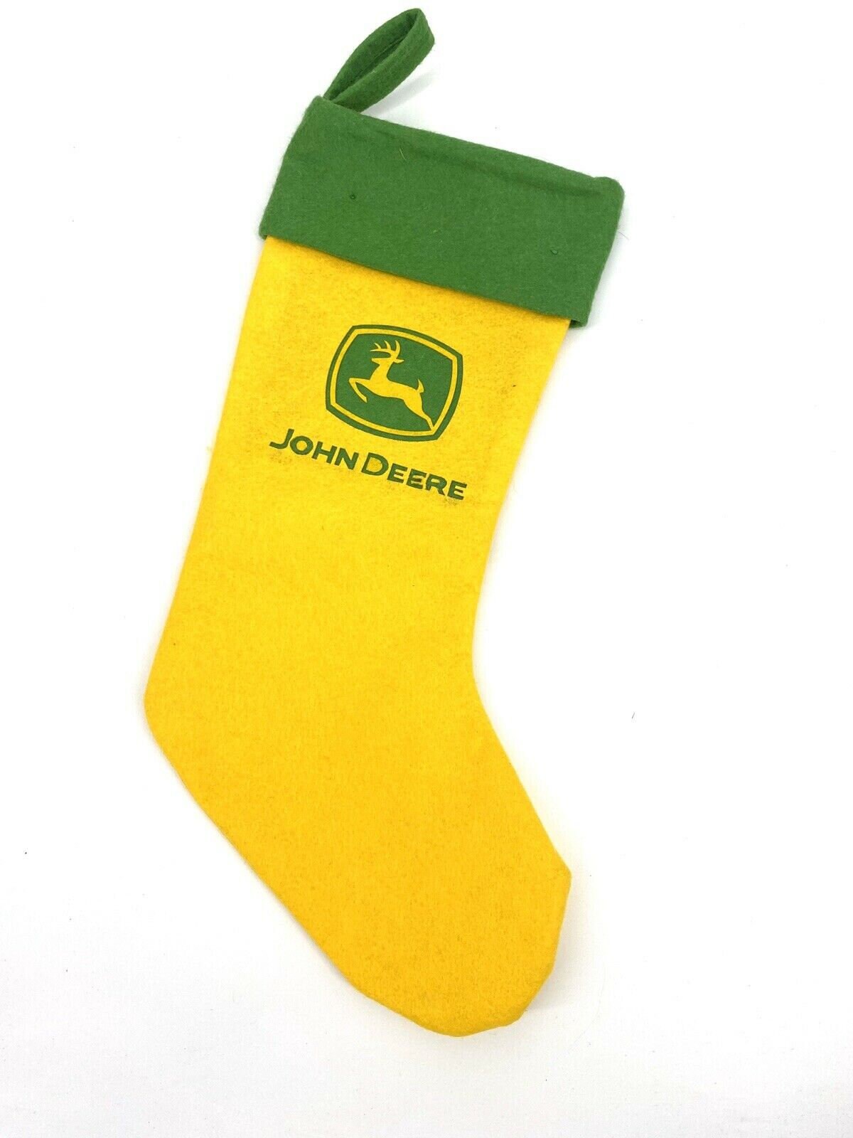 Vintage John Deere Holiday Christmas Stocking Yellow / Green Etsy