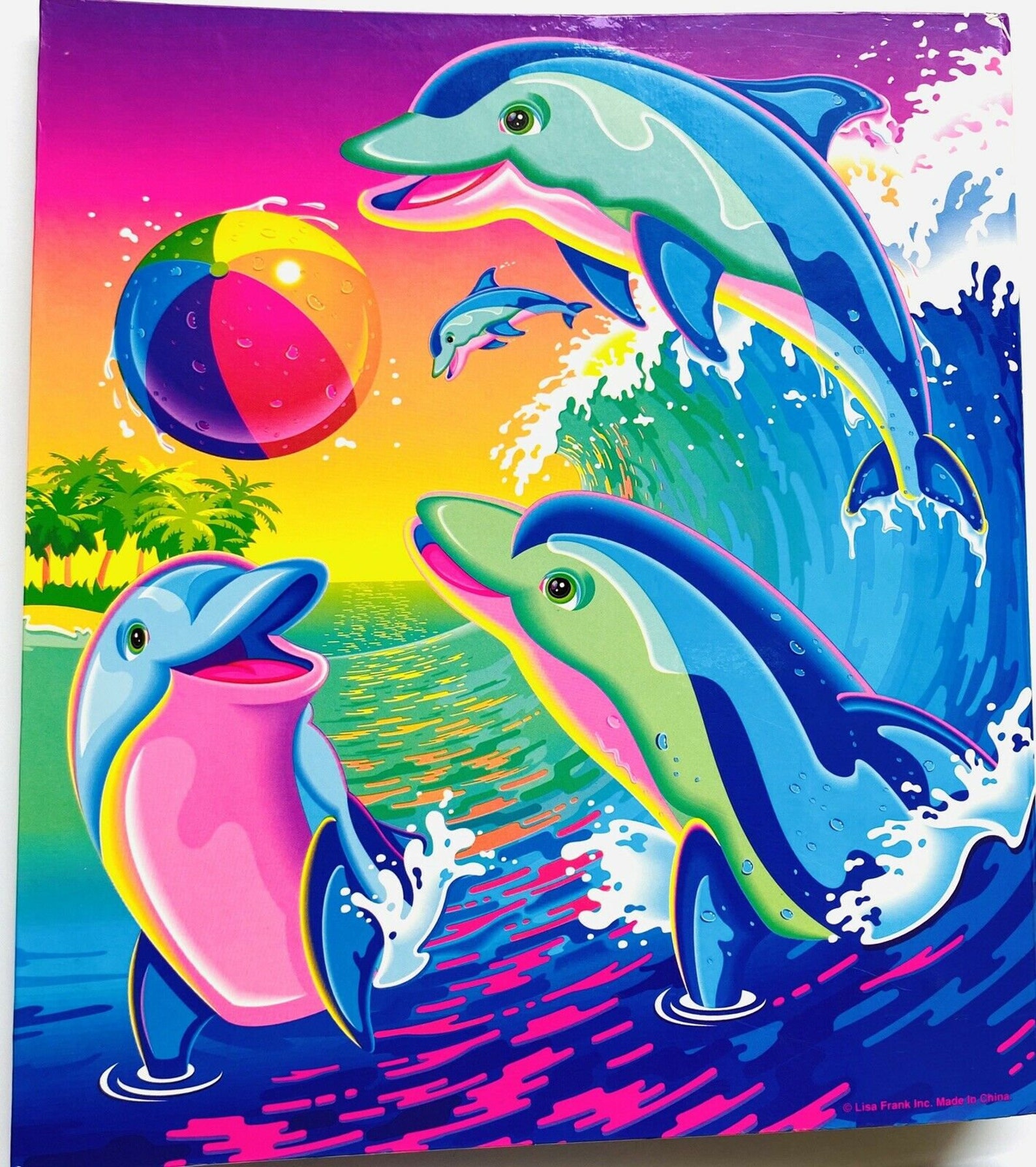 Vintage 1990's Lisa Frank 'dancing Dolphins' - Etsy