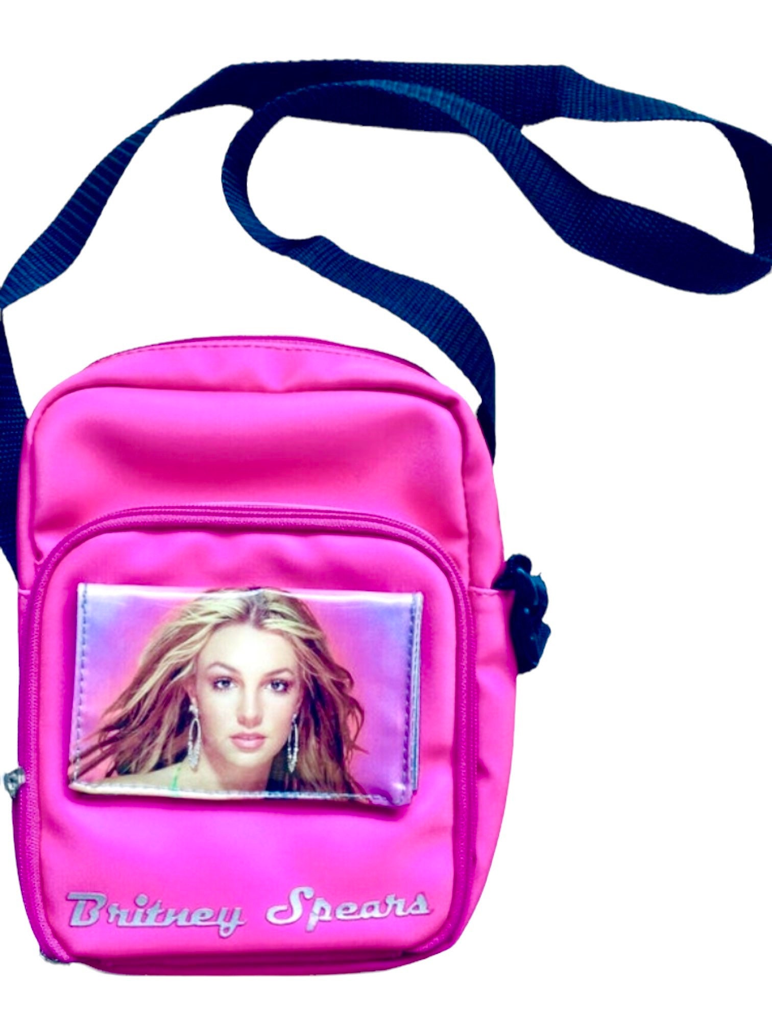 Vintage 1990 s Britney Spears Pink Carry Bag CD Holder Purse Y2k