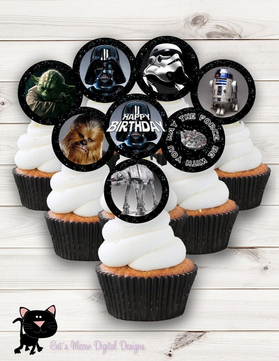 lightsaber cupcake toppers